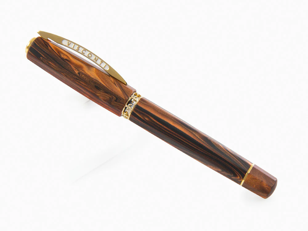 Visconti Medici Fountain Pen, Acrosilk, Brown, KP17-40-02-FP - Image 3