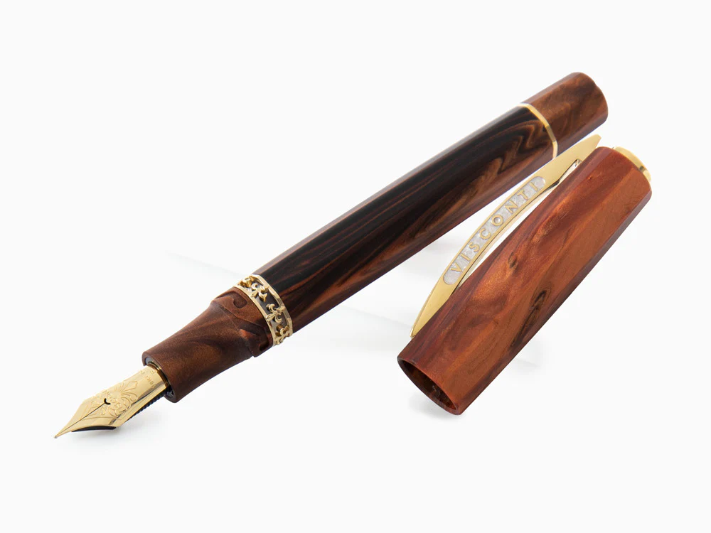 Visconti Medici Fountain Pen, Acrosilk, Brown, KP17-40-02-FP - Image 4