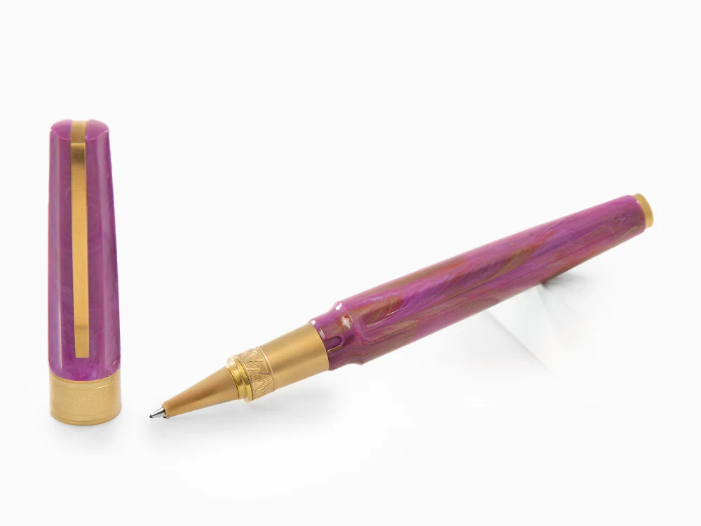 Visconti Mirage Mythos Aphrodite Rollerball pen, Gold plated, Purple KP07-14-RB - Image 2