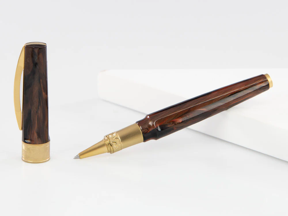 Visconti Mirage Mythos Apollo Rollerball pen, Gold plated, Brown KP07-08-RB - Image 2