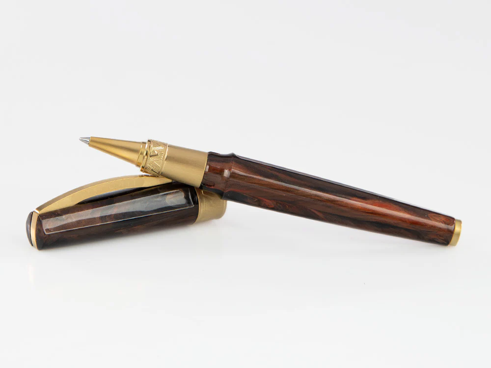 Visconti Mirage Mythos Apollo Rollerball pen, Gold plated, Brown KP07-08-RB - Image 8