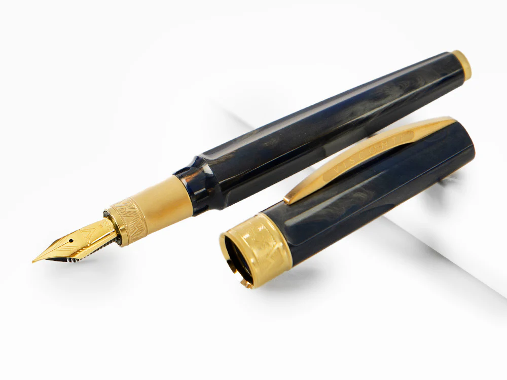 Visconti Mirage Mythos Zeus Fountain Pen, Blue, Gold plated, KP07-09-FP - Image 4