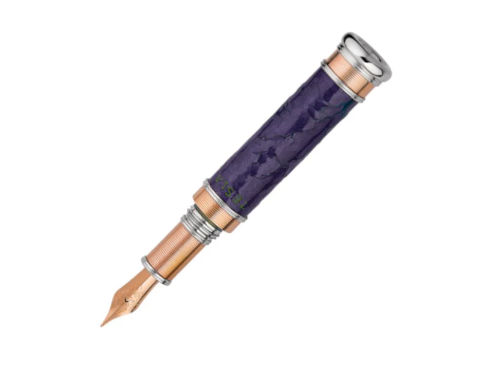 Visconti Tesla Fountain Pen, Resin, 18k Gold, Limited Edition,KP63-01-FP - Image 2