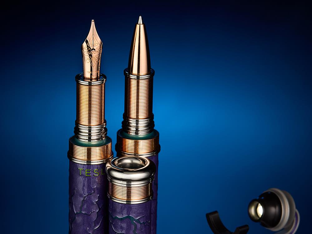 Visconti Tesla Rollerball pen, Resin, Blue, Limited Edition, KP63-01-RB - Image 7