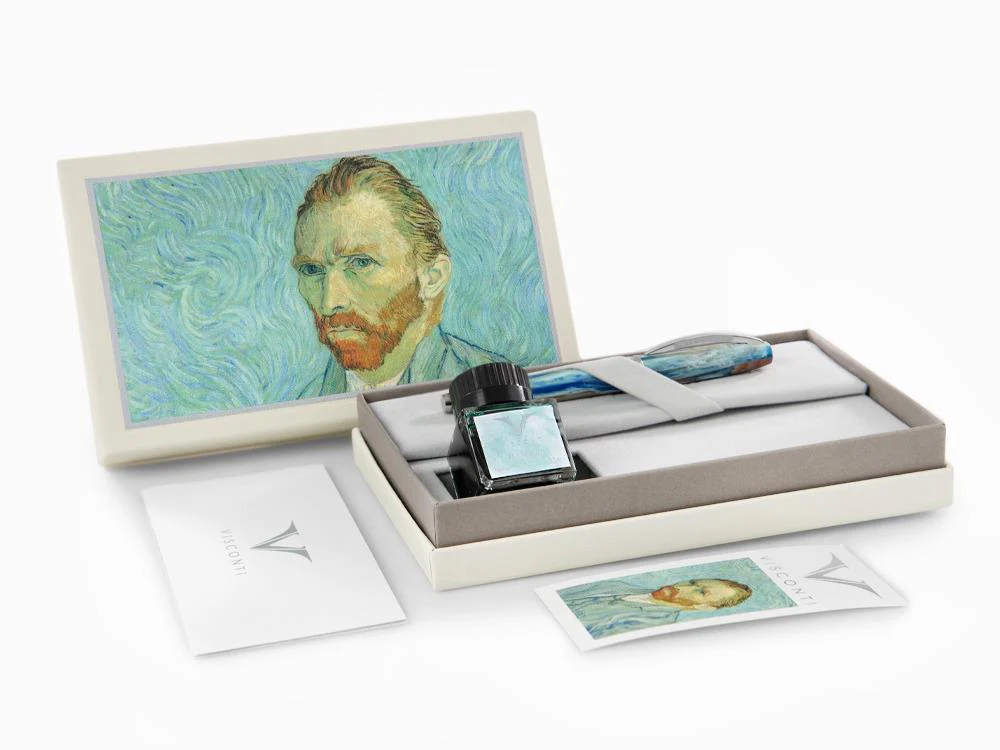 Visconti Van Gogh Portrait in Blu Fountain Pen, Resin, KP12-01-FP - Image 10