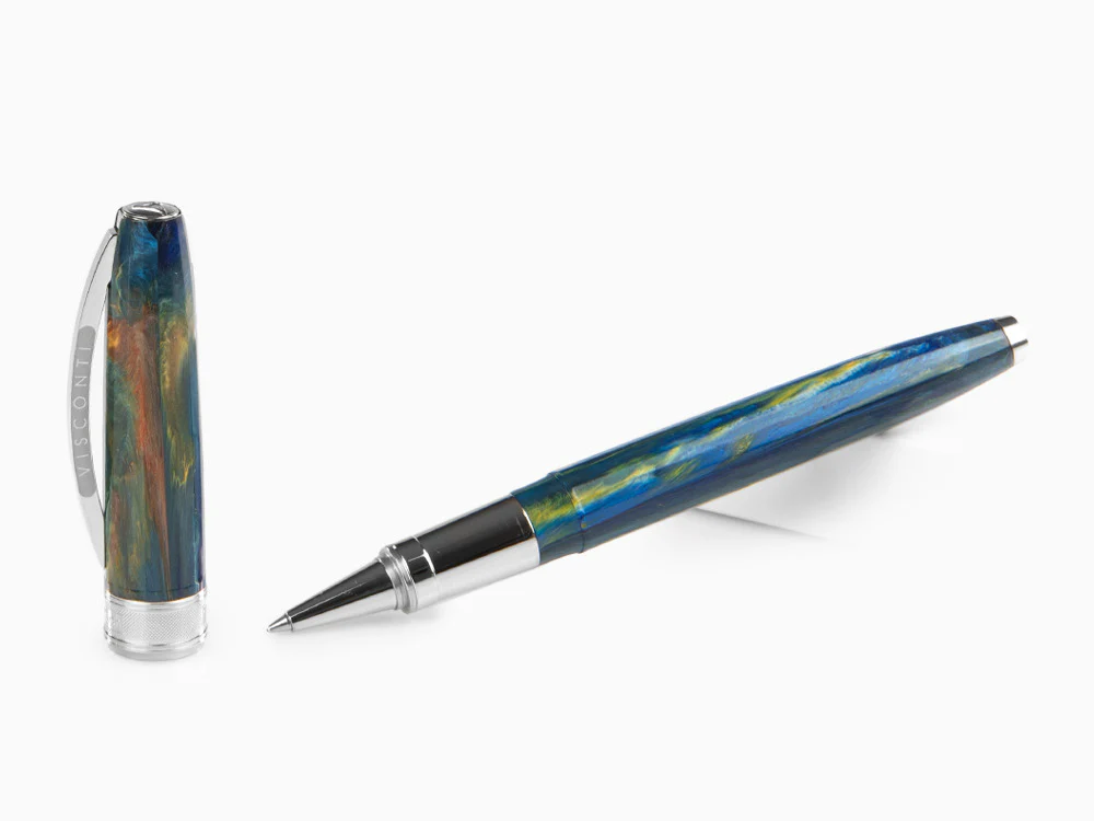 Visconti Van Gogh Starry Night Rollerball pen, Resin, Palladium, Blue KP12-04-RB - Image 2