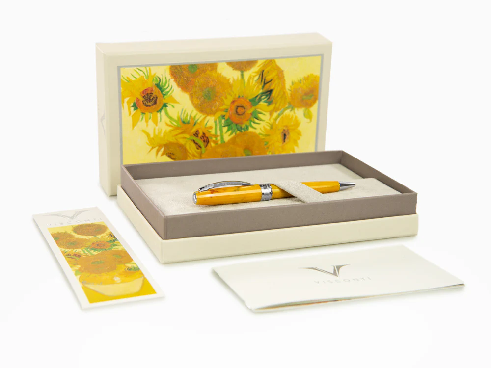 Visconti Van Gogh Sunflowers Ballpoint pen, Acrylic Resin, Yellow, KP12-05-BP - Image 9