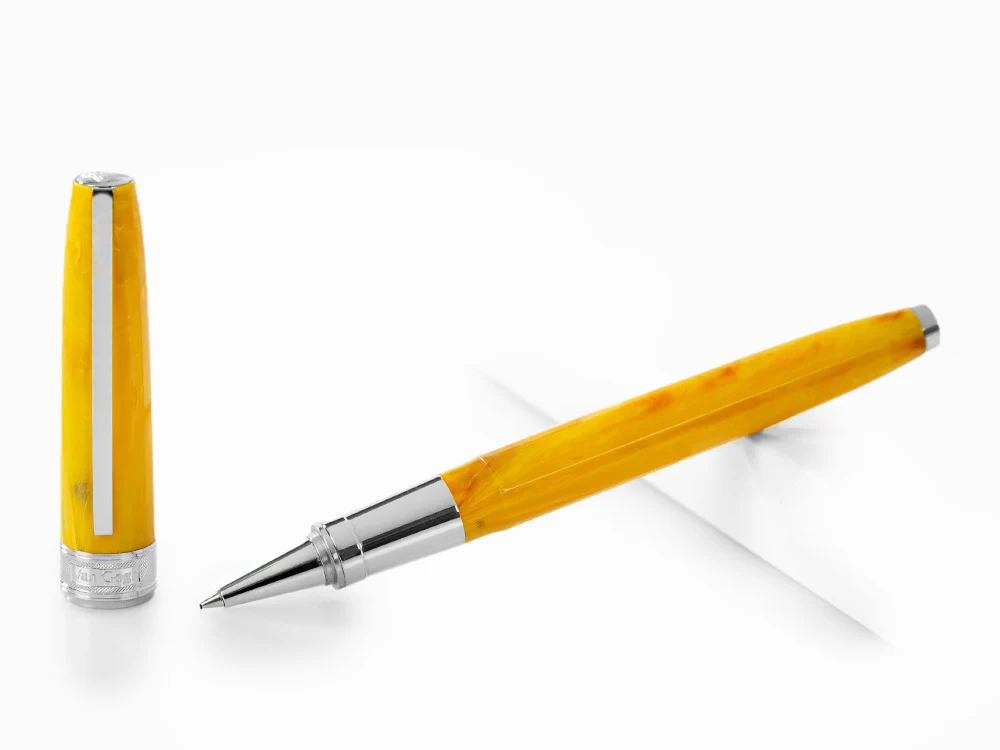 Visconti Van Gogh Sunflowers Rollerball pen, Acrylic Resin, Yellow KP12-05-RB - Image 2