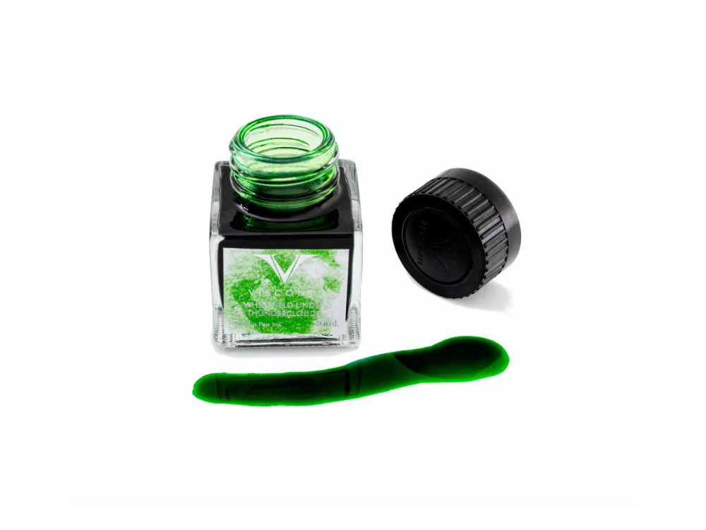 Visconti Wheatfield under Thunderclouds Ink Bottle, 30ml, Green, INKVG-30ML52 - Image 2