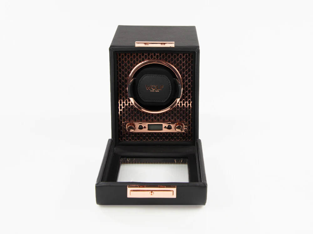 Watch winder, WOLF, Black, 1 Watch, Vegan Leather, 469116 - Image 3