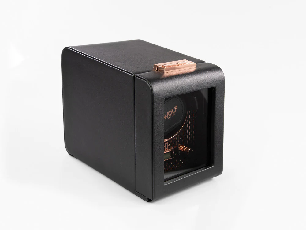 Watch winder, WOLF, Black, 1 Watch, Vegan Leather, 469116 - Image 5