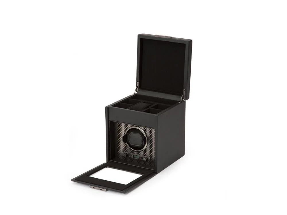 WOLF Axis Watch winder, 1 Watch, Black, Vegan Leather, 469203 - Image 3