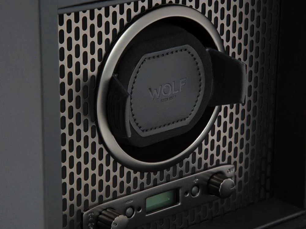 WOLF Axis Watch winder, 1 Watch, Black, Vegan Leather, 469203 - Image 4