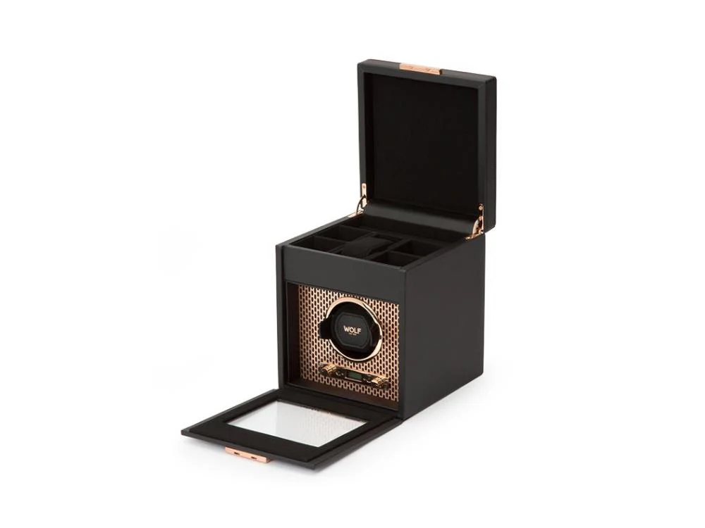 WOLF Axis Watch winder, 1 Watch, Black, Vegan Leather, 469216 - Image 3