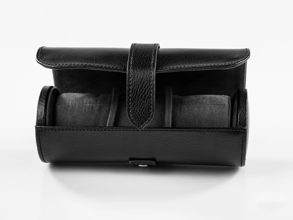 WOLF Blake Watch roll, 3 watches, Black, Leather, 305002 - Image 3