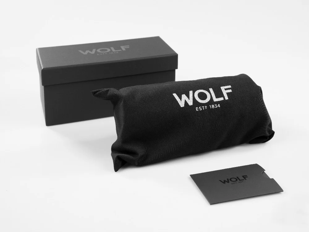 WOLF Blake Watch roll, 3 watches, Black, Leather, 305002 - Image 8
