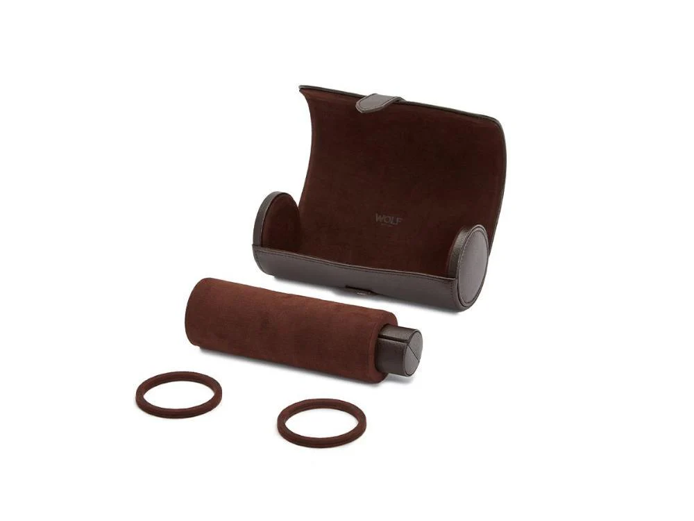 WOLF Blake Watch roll, 3 Watches, Brown, Leather, 305006 - Image 4