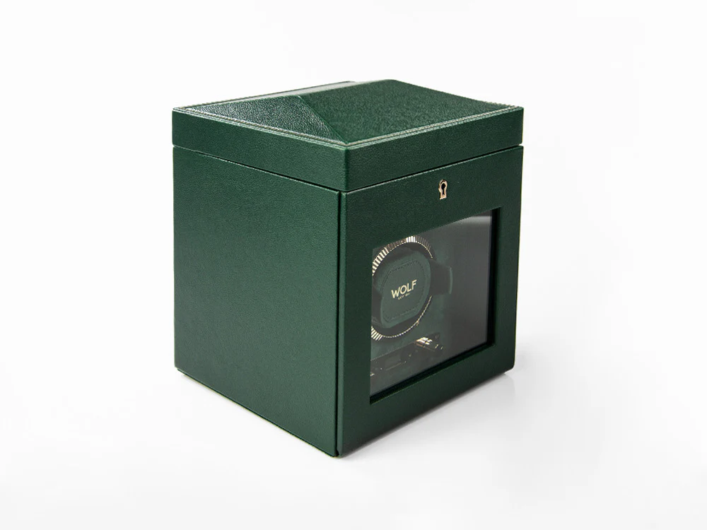 WOLF British Racing Watch winder, 1 Watch, Green, Vegan Leather, 792141 - Image 3