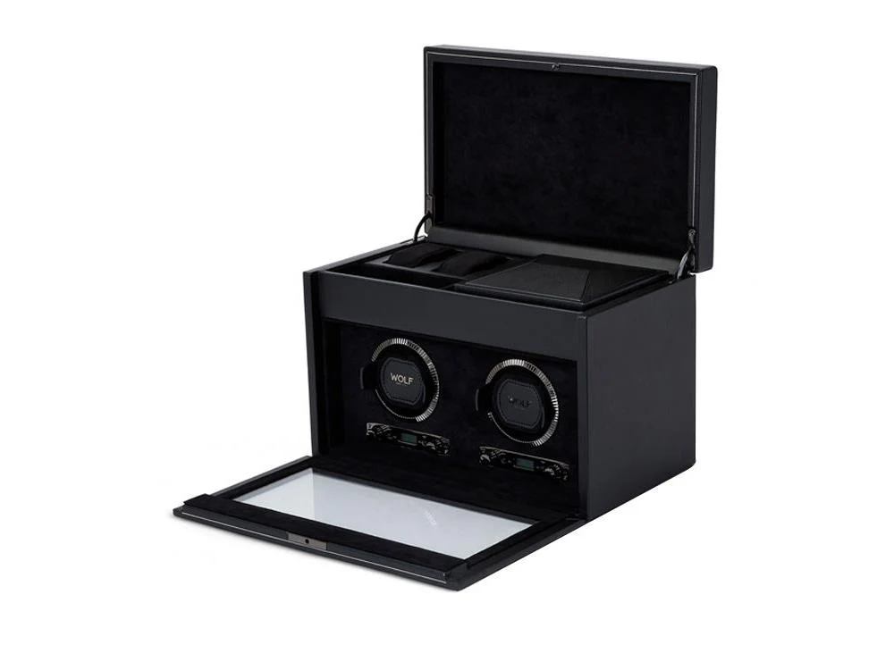 WOLF British Racing Watch winder 2 Watches, Black, 792202 - Image 3