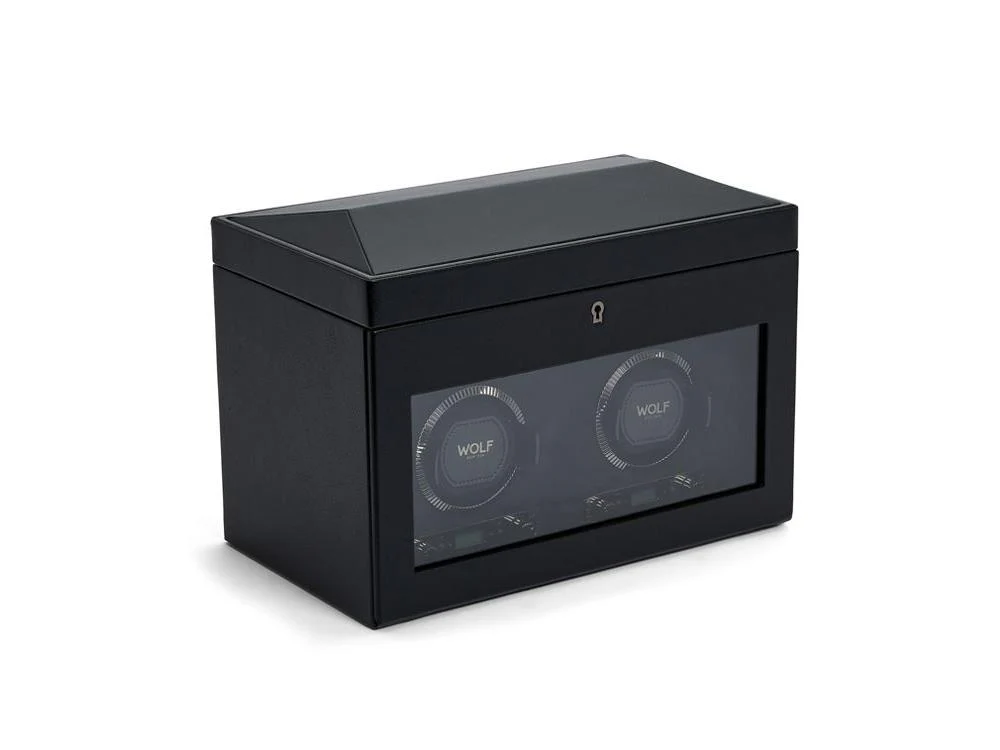 WOLF British Racing Watch winder 2 Watches, Black, 792202 - Image 4