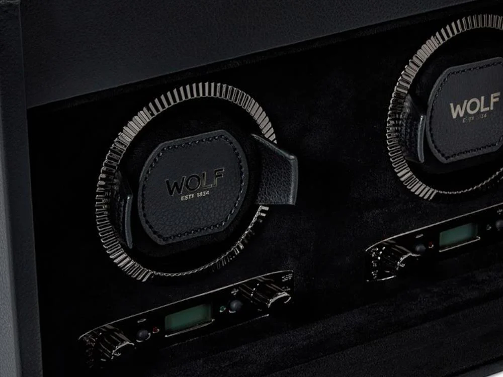 WOLF British Racing Watch winder 2 Watches, Black, 792202 - Image 6