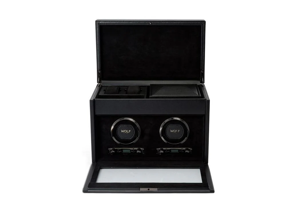 WOLF British Racing Watch winder 2 Watches, Black, 792202 - Image 8