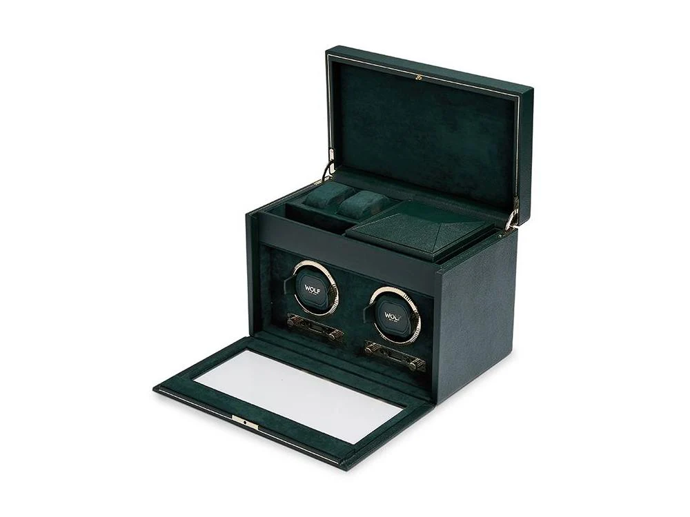 WOLF British Racing Watch winder 2 Watches, Green, 792241 - Image 3
