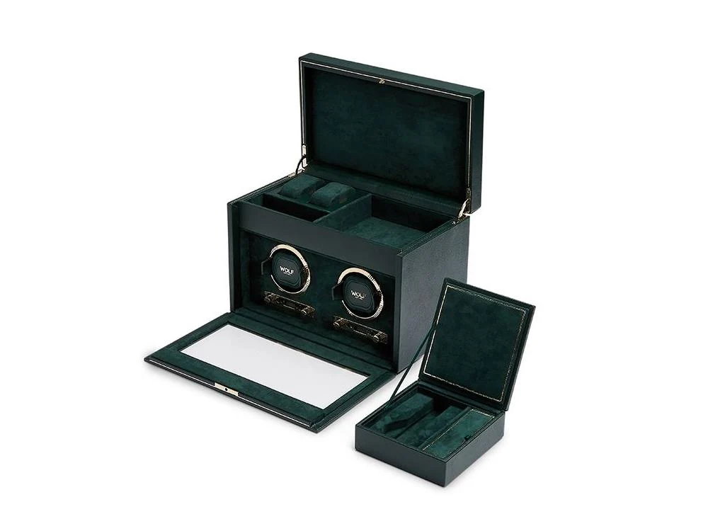 WOLF British Racing Watch winder 2 Watches, Green, 792241 - Image 5