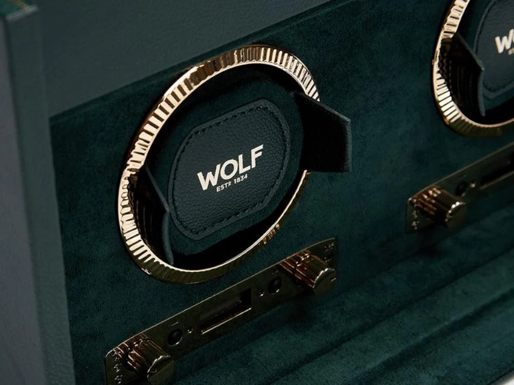 WOLF British Racing Watch winder 2 Watches, Green, 792241 - Image 6