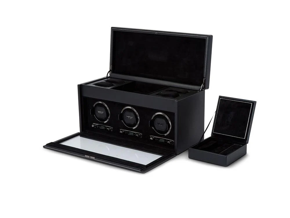 WOLF British Racing Watch winder, 3 Watches, Black, 792302 - Image 5