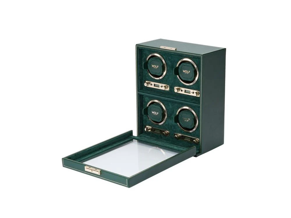 WOLF British Racing Watch winder, 3 Watches, Green, 792341 - Image 3