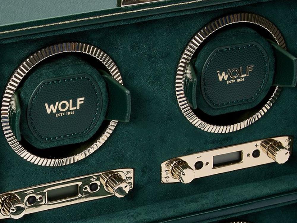 WOLF British Racing Watch winder, 3 Watches, Green, 792341 - Image 5