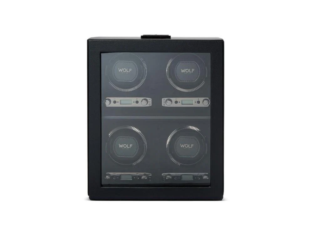 WOLF British Racing Watch winder, 4 Watches, Black, 793002 - Image 2