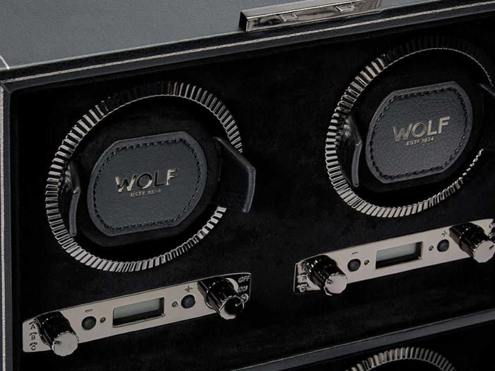 WOLF British Racing Watch winder, 4 Watches, Black, 793002 - Image 5
