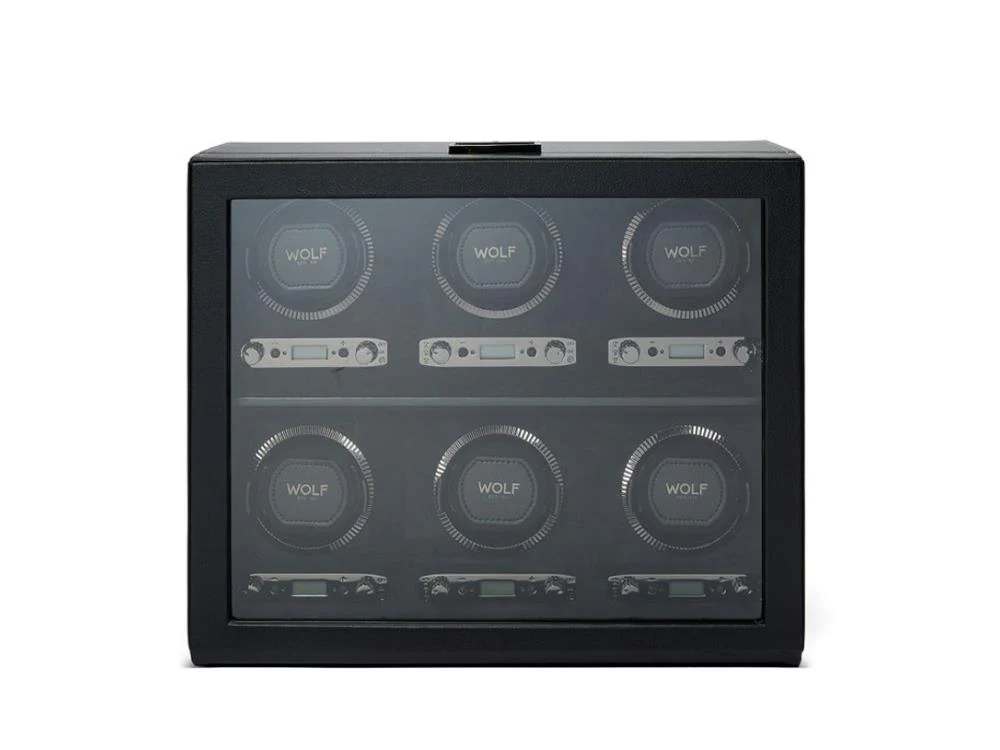 WOLF British Racing Watch winder, 6 Watches, Black, 792402 - Image 2