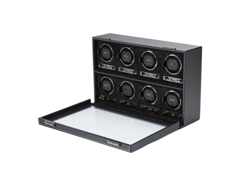 WOLF British Racing Watch winder, 8 Watches, Black, 792502 WOLF - Image 3