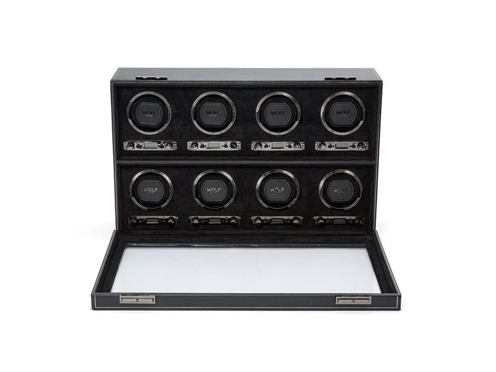 WOLF British Racing Watch winder, 8 Watches, Black, 792502 WOLF - Image 6