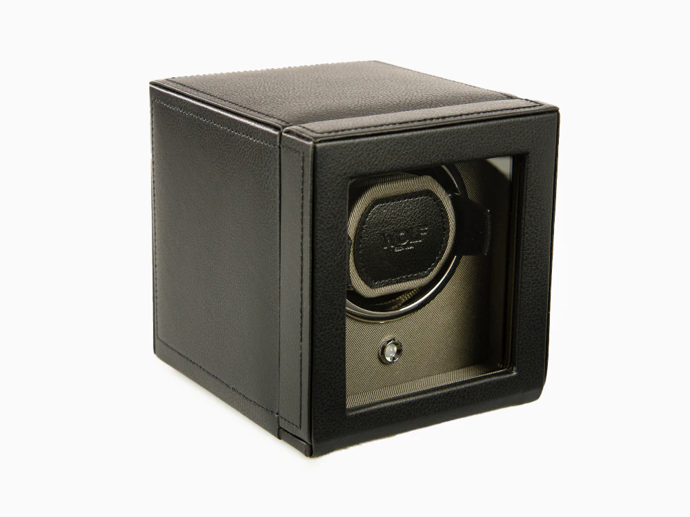 WOLF Cub Watch winder, 1 Watch, Black, Vegan Leather, 461103 - Image 3