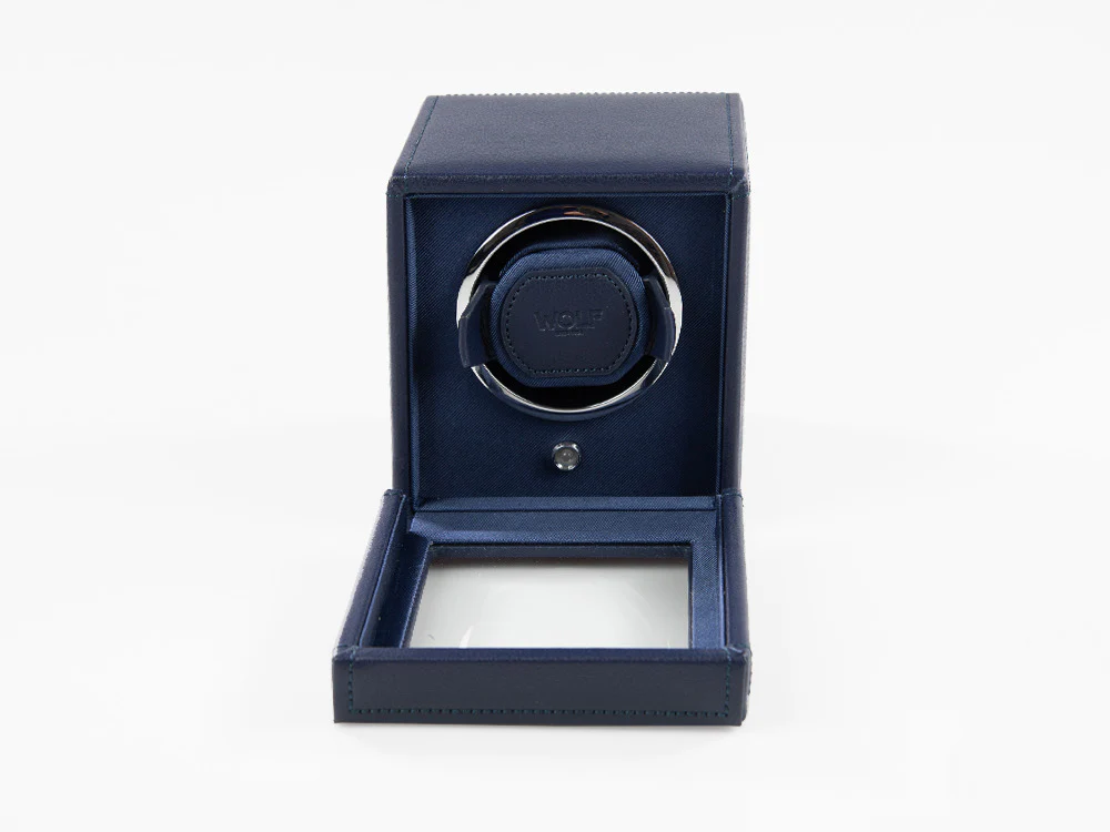 WOLF Cub Watch winder, 1 Watch, Blue, Vegan Leather, 461117 - Image 3