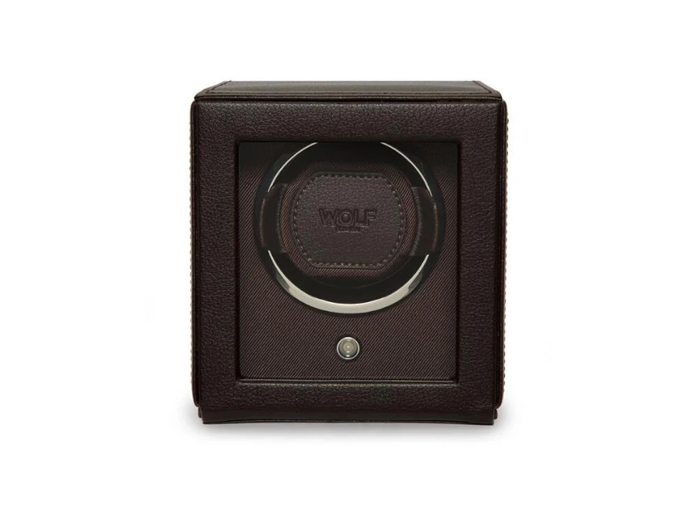 WOLF Cub Watch winder, 1 Watch, Brown, Vegan Leather, 461106