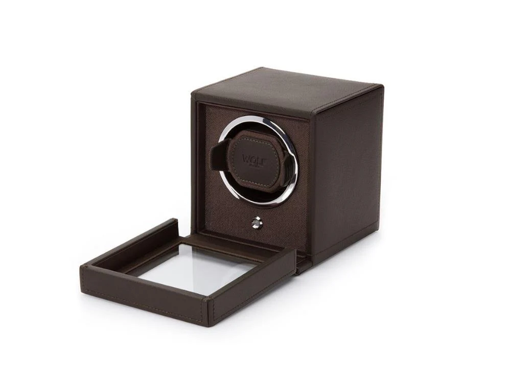 WOLF Cub Watch winder, 1 Watch, Brown, Vegan Leather, 461106 - Image 3