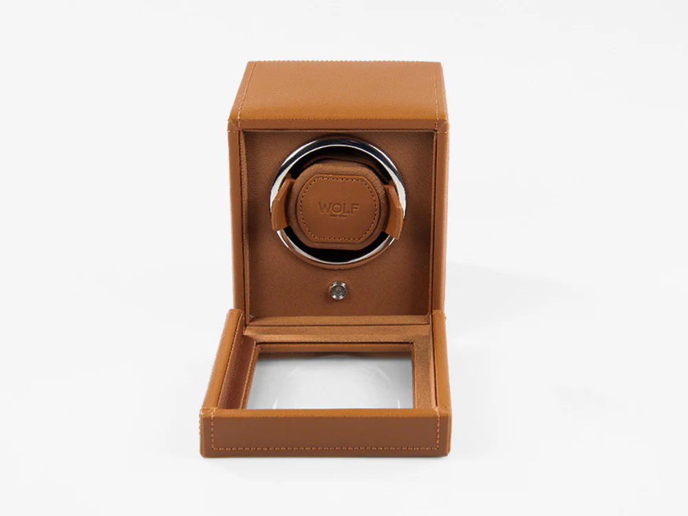 WOLF Cub Watch winder, 1 Watch, Brown, Vegan Leather, 461127 - Image 3