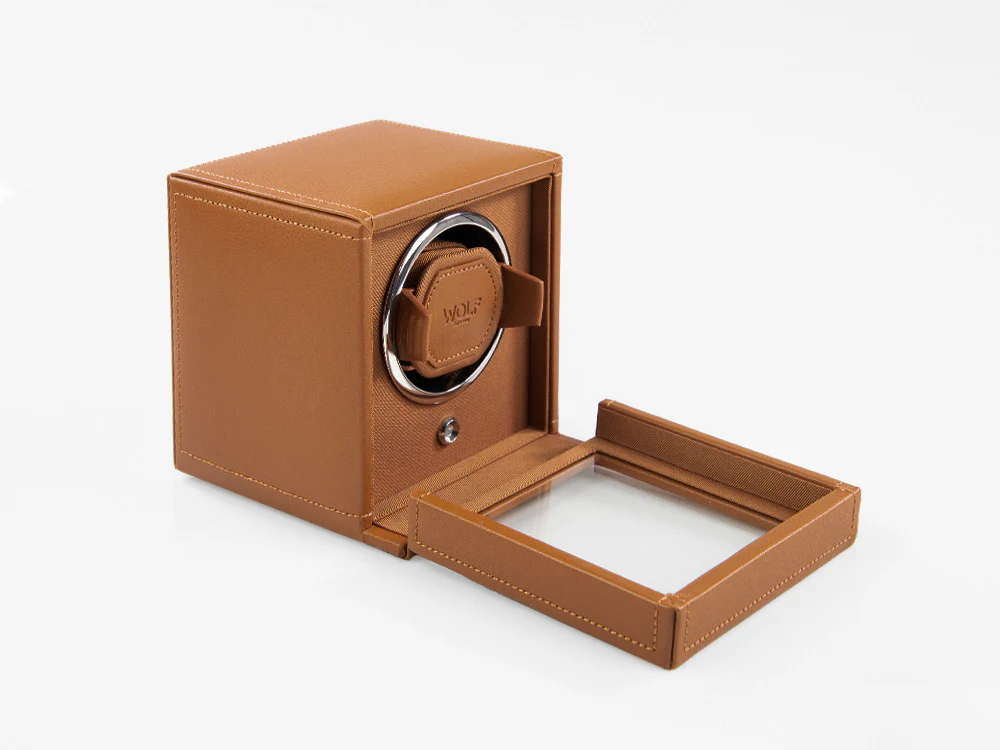 WOLF Cub Watch winder, 1 Watch, Brown, Vegan Leather, 461127 - Image 4