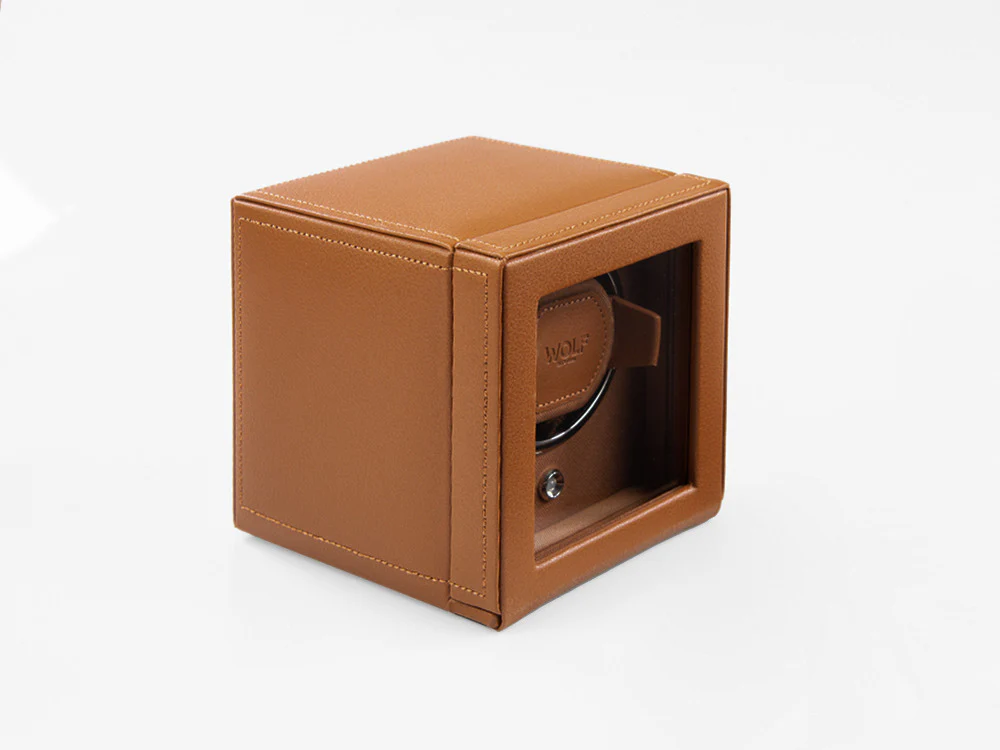 WOLF Cub Watch winder, 1 Watch, Brown, Vegan Leather, 461127 - Image 6