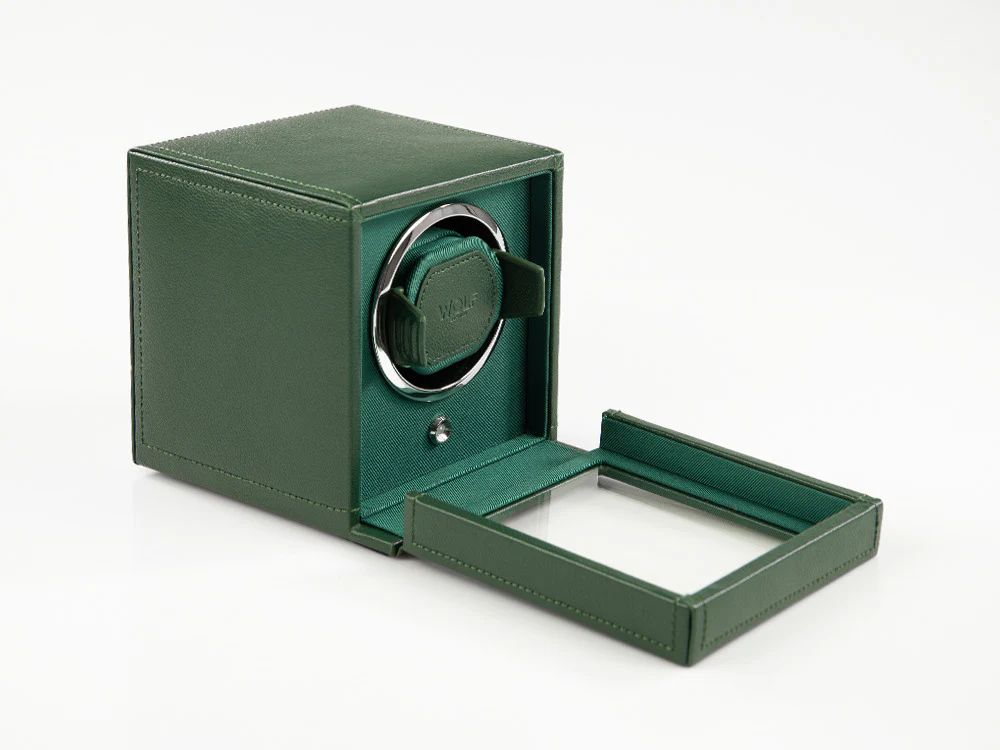WOLF Cub Watch winder, 1 Watch, Green, Vegan Leather, 461141 - Image 4