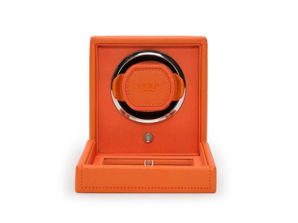 WOLF Cub Watch winder, 1 Watch, Orange, Vegan Leather, 461139 - Image 2
