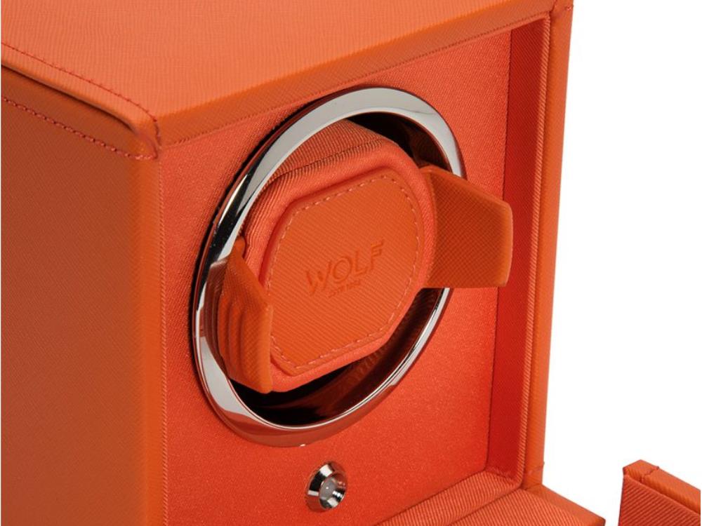 WOLF Cub Watch winder, 1 Watch, Orange, Vegan Leather, 461139 - Image 4