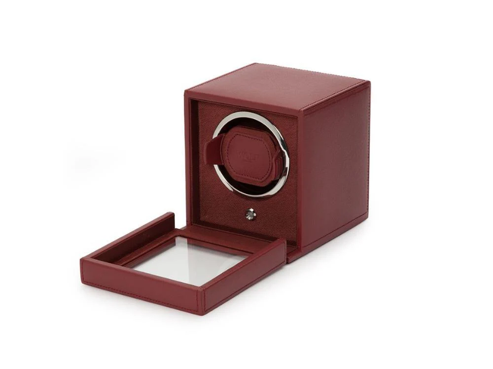 WOLF Cub Watch winder, 1 Watch, Red, Vegan Leather, 461126 - Image 3