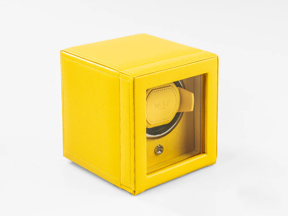 WOLF Cub Watch winder, 1 Watch, Yellow, Vegan Leather, 461192 - Image 5