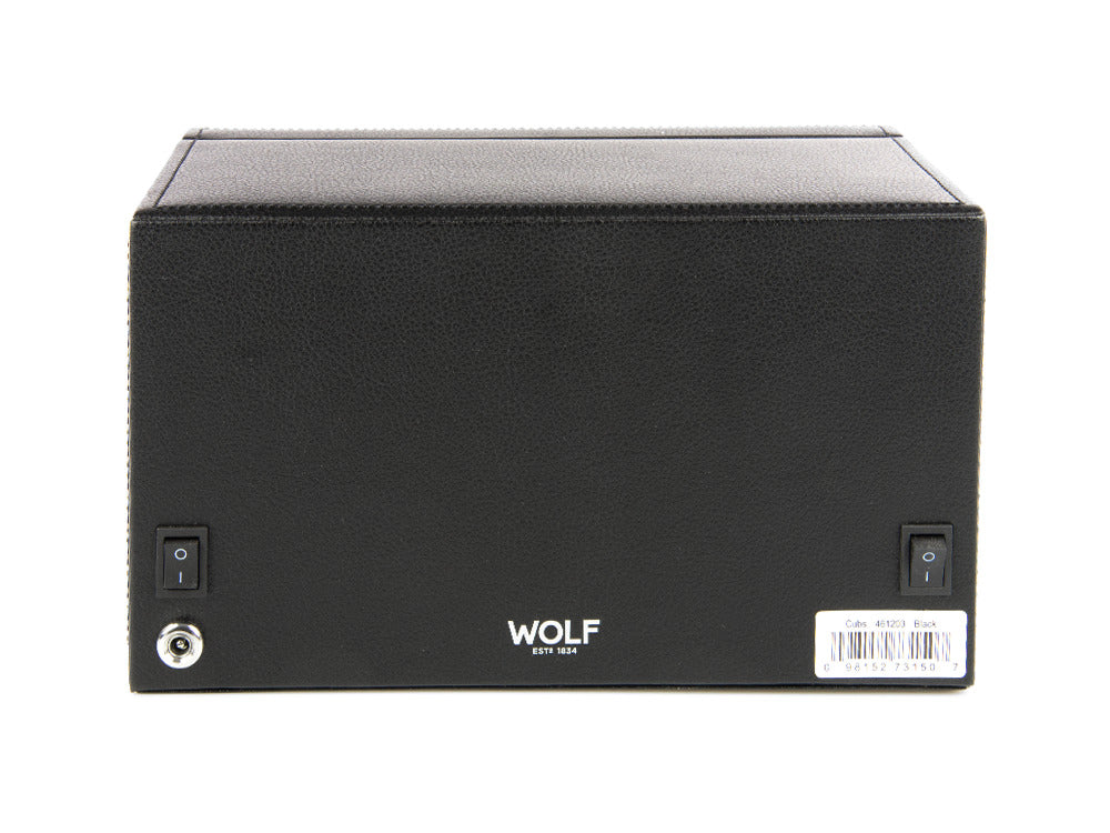 WOLF Cub Watch winder, 2 Watches, Black, Vegan Leather, 461203 - Image 5